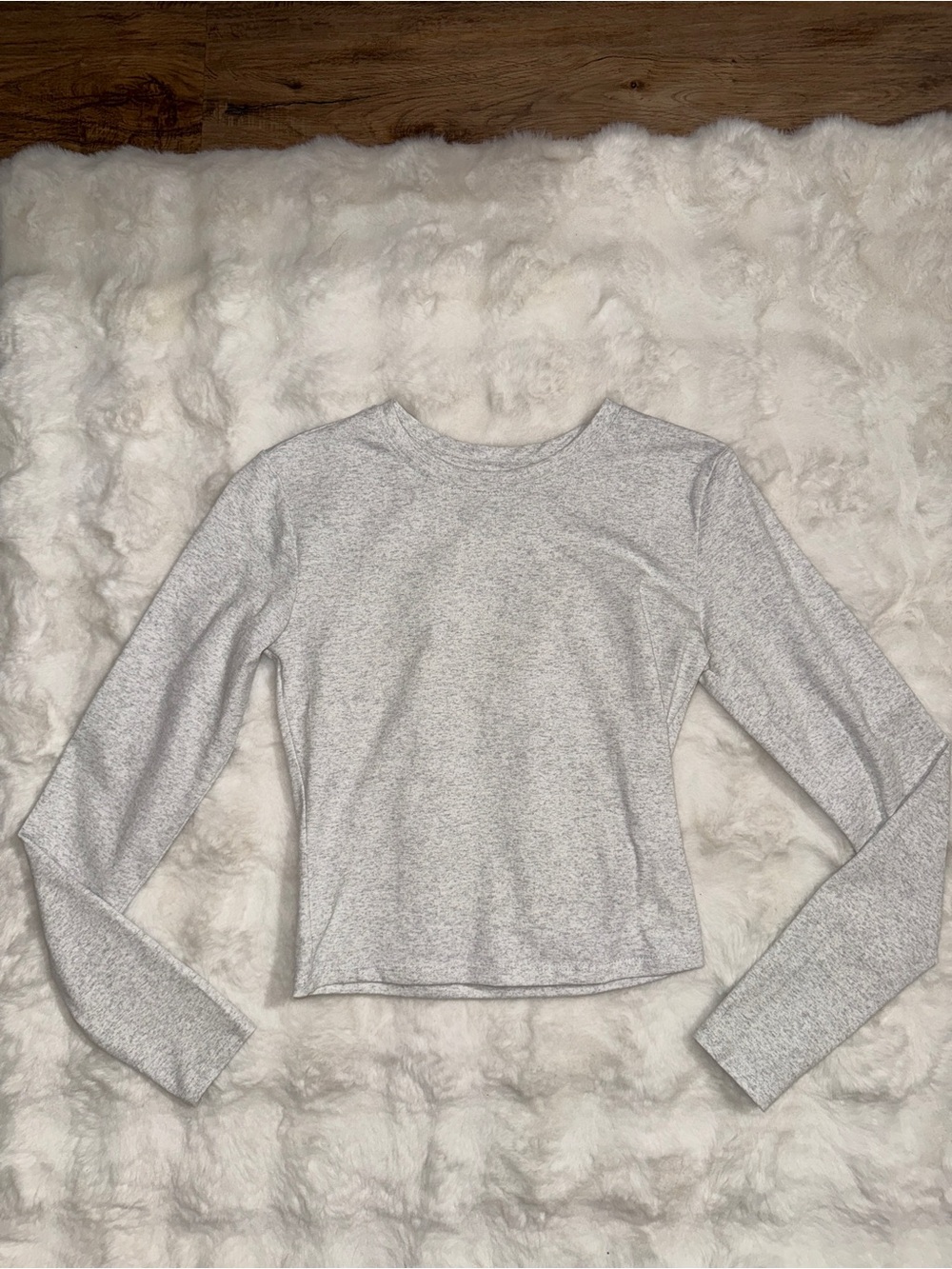 Better / Together Gray Fitted Long Sleeve Top Size S